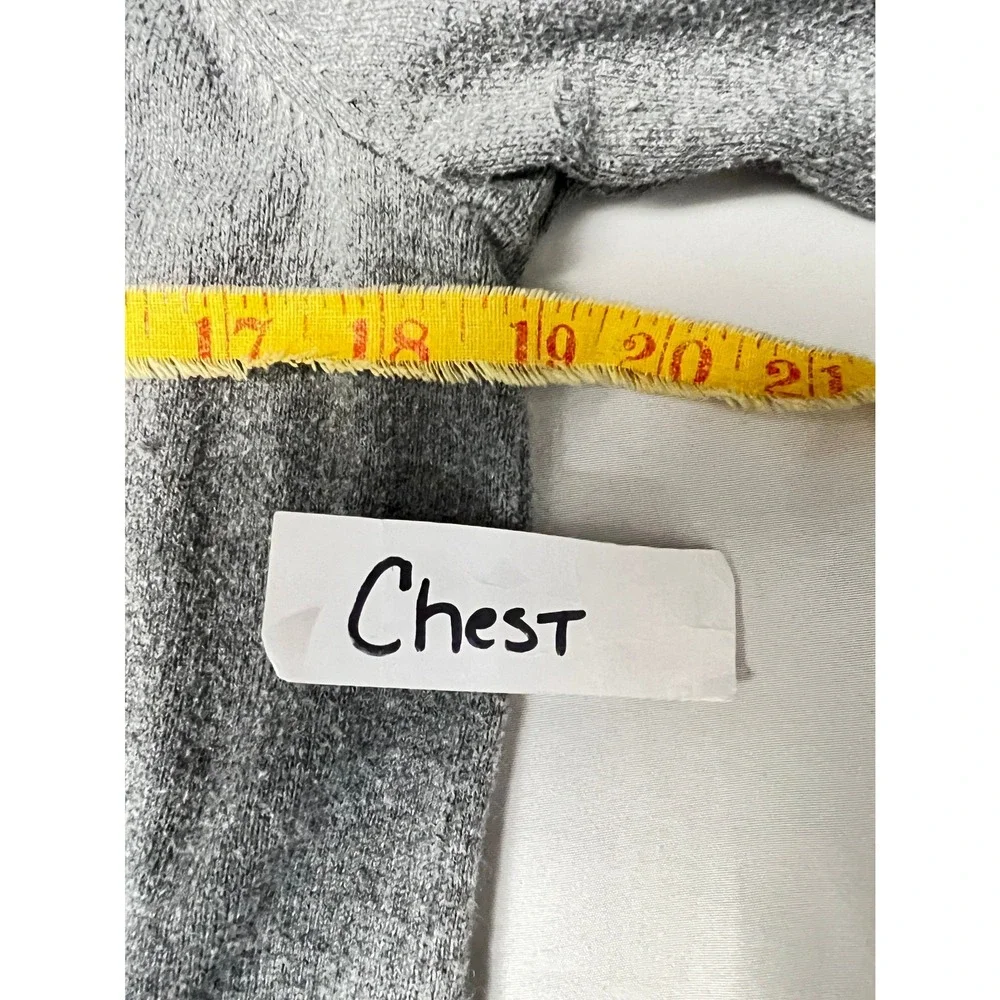 Abercrombie & Fitch Academia Mens V-Neck‎ Sweater Heather Grey Moose Logo Size M